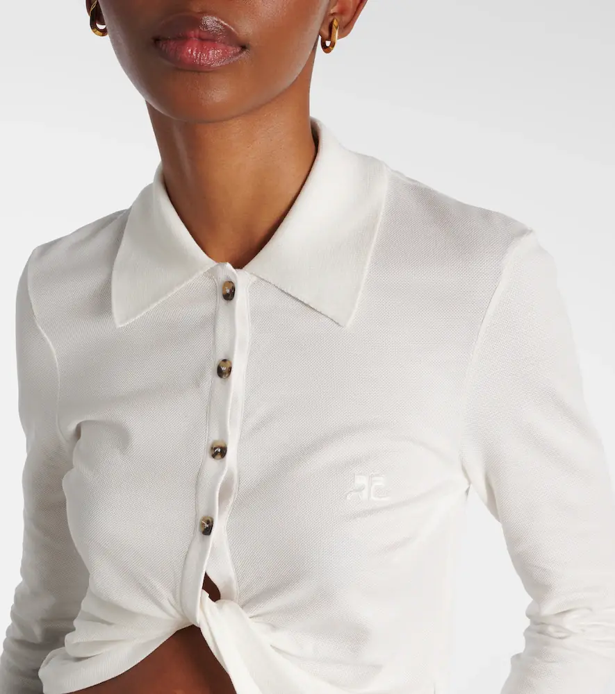Courrèges Courrèges Cropped cotton shirt | Thumbnail 4