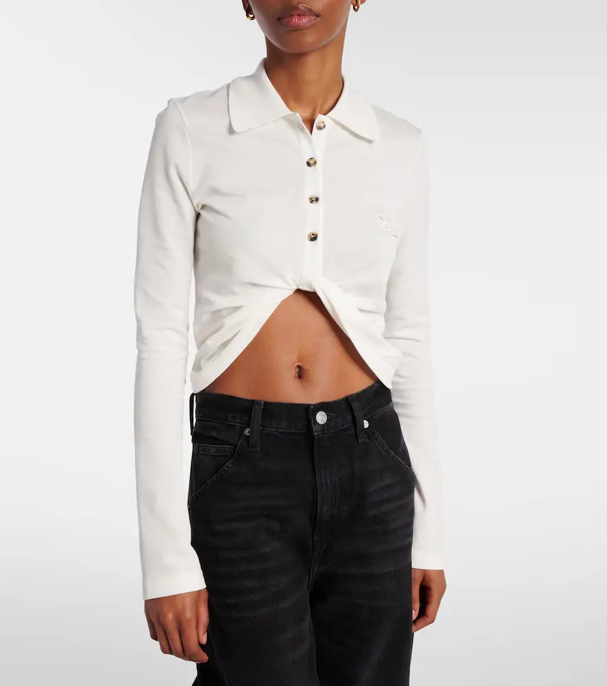 Courrèges Courrèges Cropped cotton shirt | Thumbnail 5
