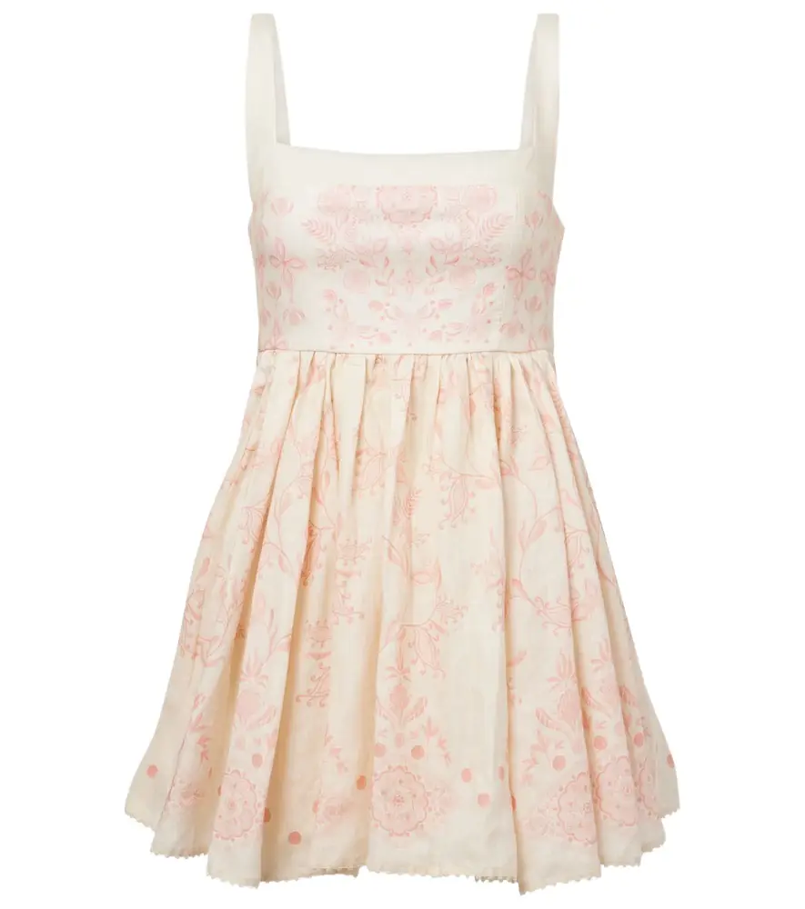 Agua by Agua Bendita Hierbabuena Floritura linen minidress | Image 1 Agua by Agua Bendita Hierbabuena Floritura linen minidress | Image 1
