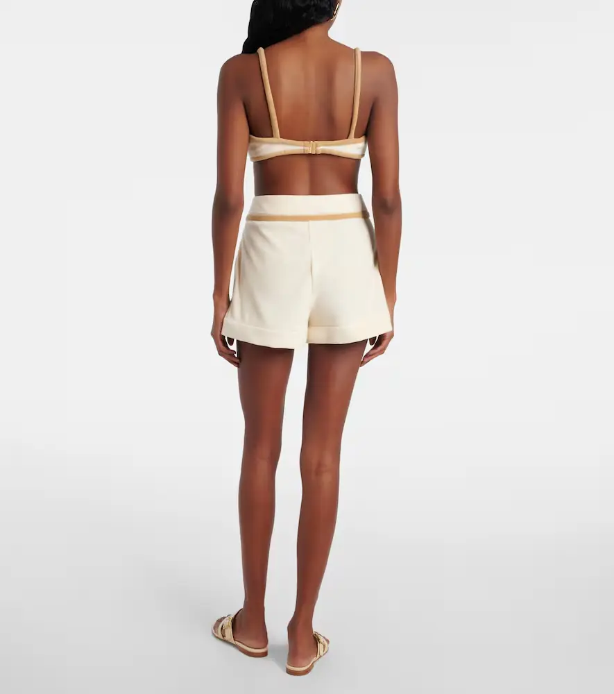 ADRIANA DEGREAS Colorblocked cotton-blend terry shorts | Thumbnail 2 ADRIANA DEGREAS Colorblocked cotton-blend terry shorts | Thumbnail 2