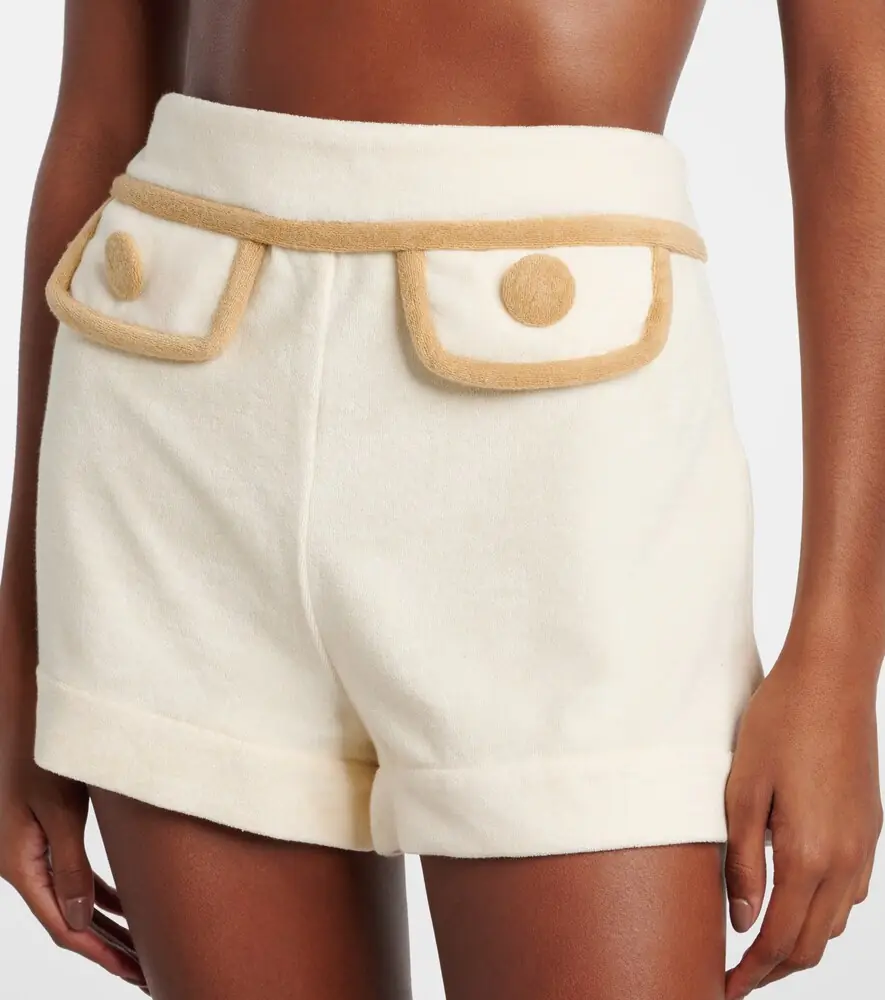 ADRIANA DEGREAS Colorblocked cotton-blend terry shorts | Thumbnail 4 ADRIANA DEGREAS Colorblocked cotton-blend terry shorts | Thumbnail 4