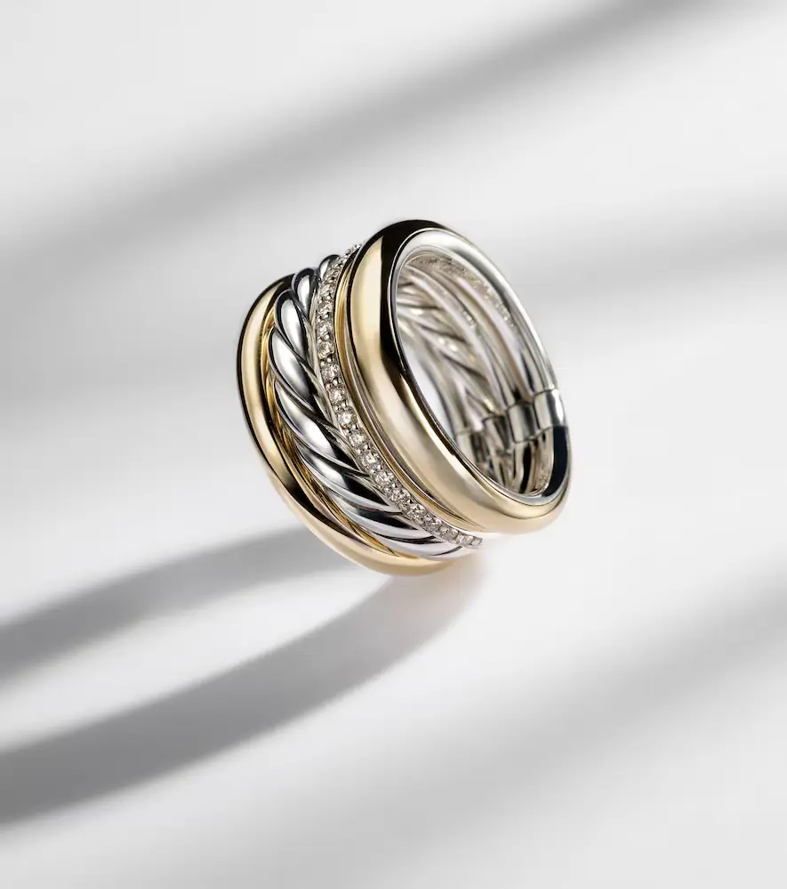 David Yurman DY Mercer 18kt gold and sterling silver ring with diamonds | Thumbnail 5 David Yurman DY Mercer 18kt gold and sterling silver ring with diamonds | Thumbnail 5