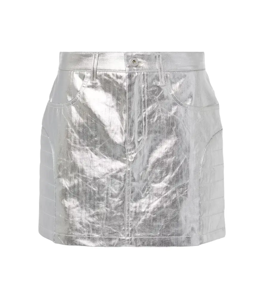 Junya Watanabe Metallic-effect cotton miniskirt | Image 1 Junya Watanabe Metallic-effect cotton miniskirt | Image 1