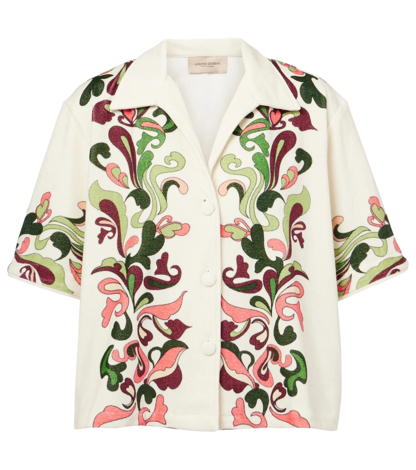 Inamorata cotton-blend bowling shirt Inamorata cotton-blend bowling shirt