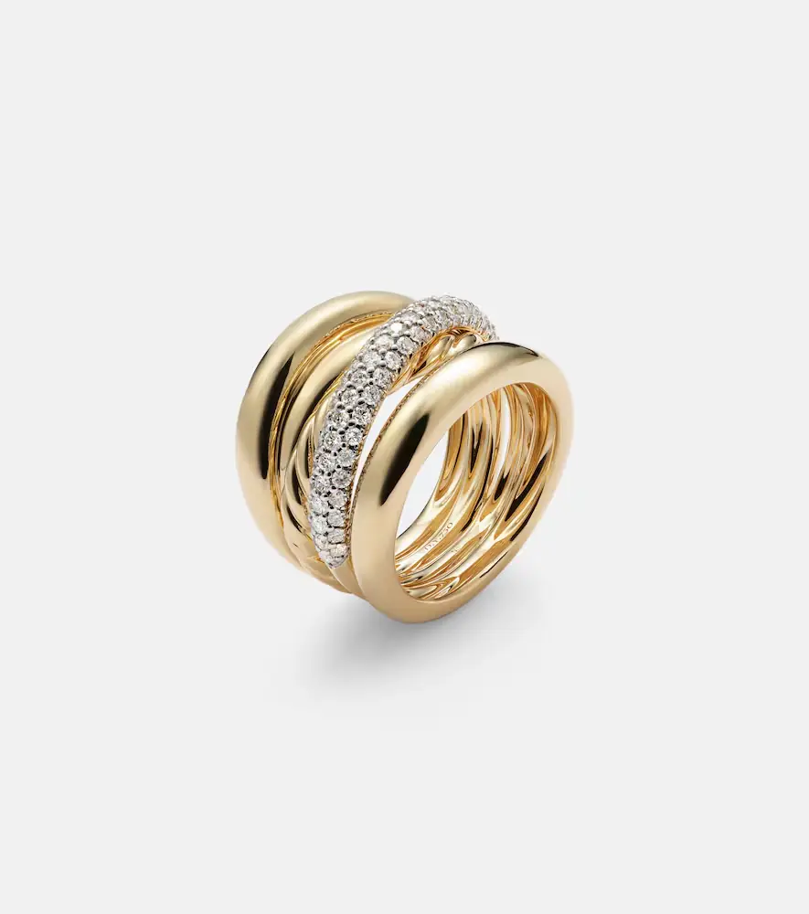 David Yurman DY Crossover 18kt gold ring with diamonds | Thumbnail 3