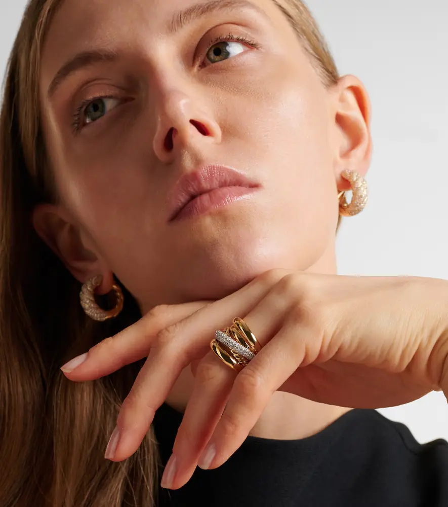 David Yurman DY Crossover 18kt gold ring with diamonds | Thumbnail 4
