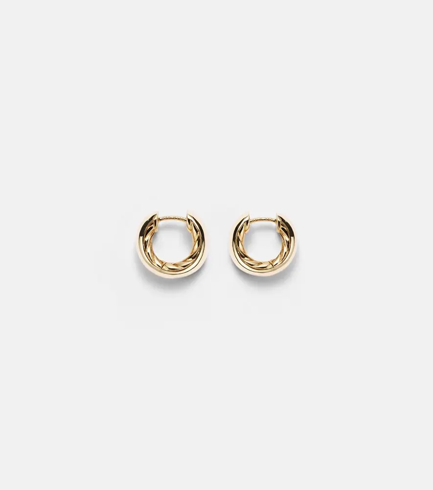 David Yurman DY Mercer Micro 18kt gold hoop earrings | Thumbnail 4