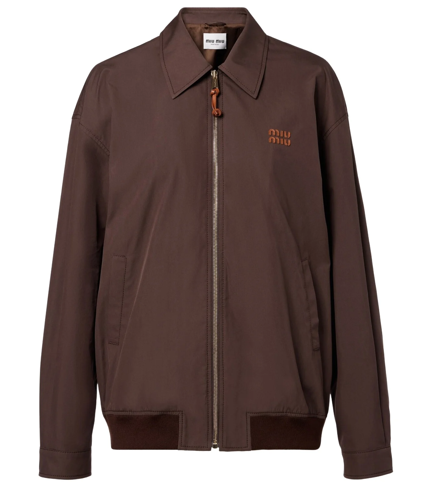 Logo cotton-blend blouson