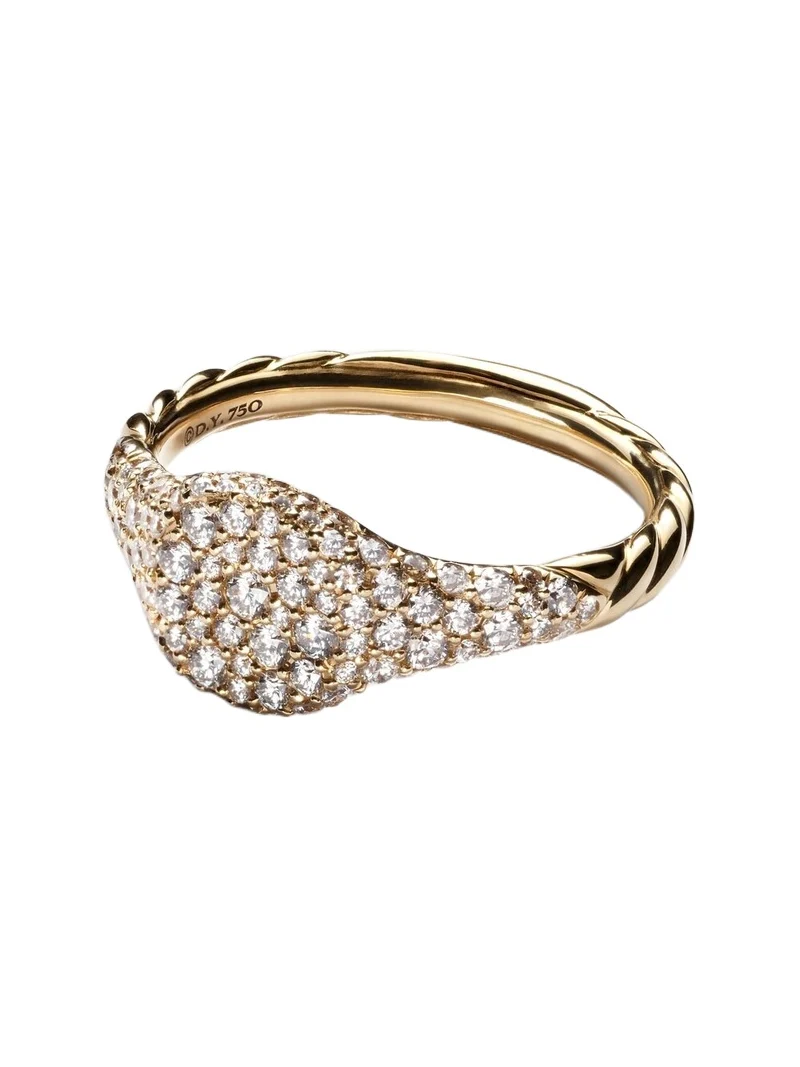 Petite Pavé 18kt gold pinky ring with diamonds Petite Pavé 18kt gold pinky ring with diamonds
