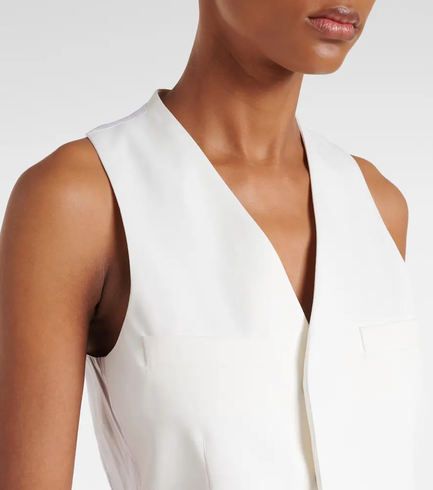 Victoria Beckham Tie-detail vest | Thumbnail 3