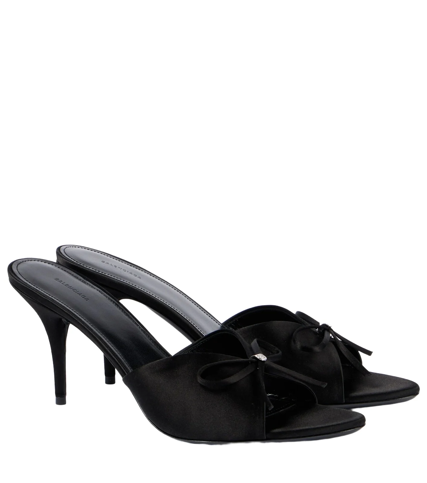 Knife Bow 80 satin sandals Knife Bow 80 satin sandals