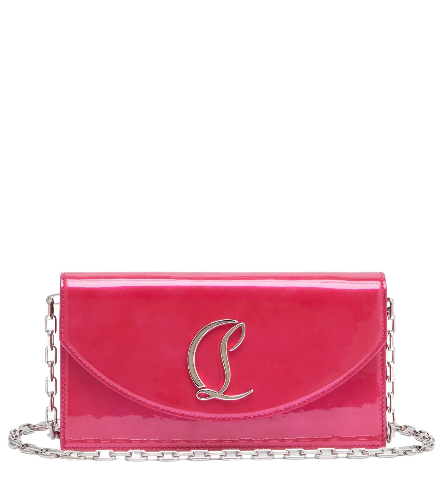 Loubi54 patent leather clutch