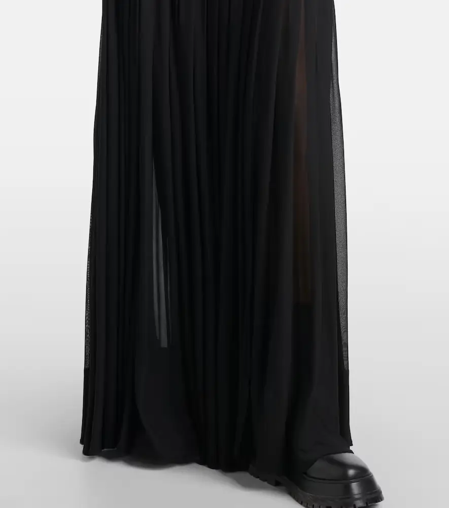 Burberry Pleated cotton-blend maxi skirt | Thumbnail 2