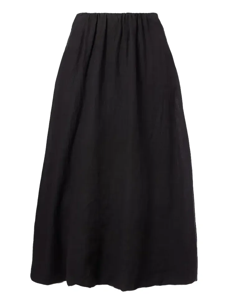 Rachelle linen midi skirt