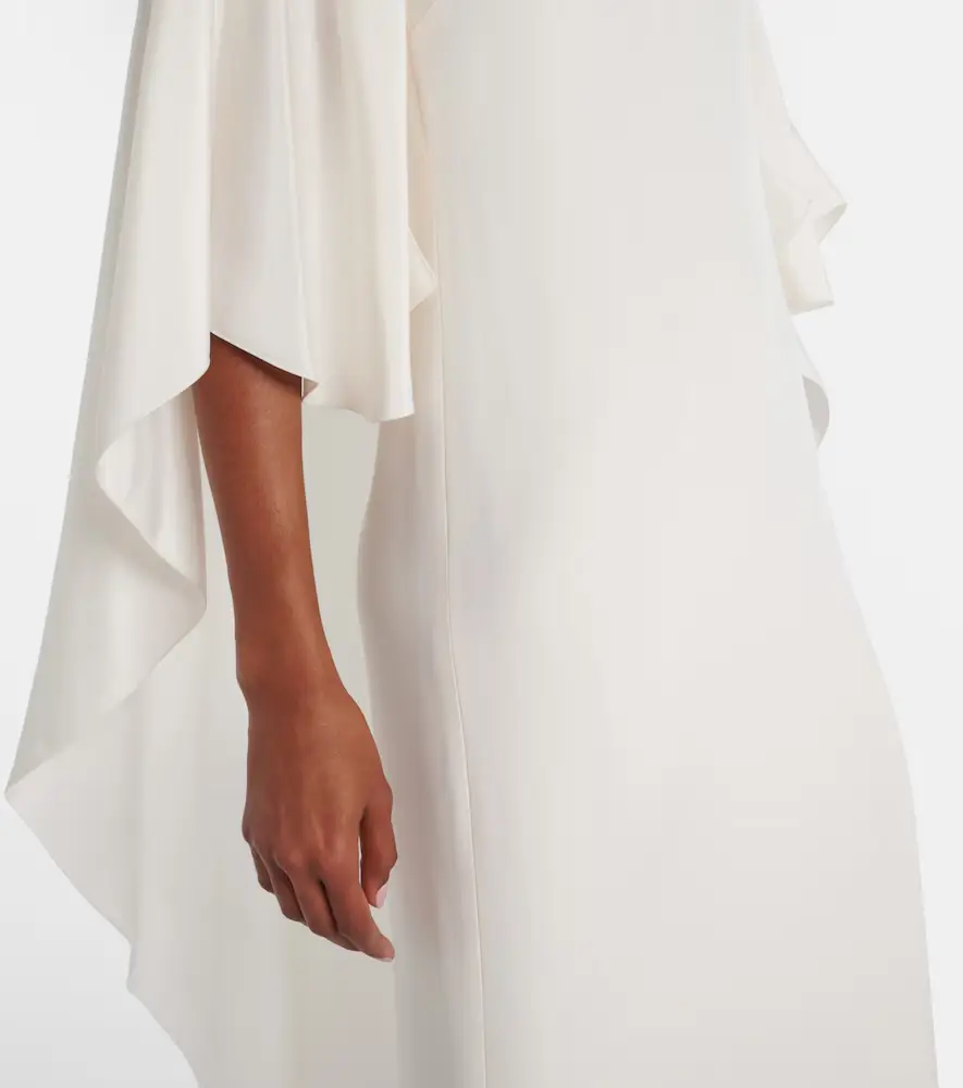 Max Mara Poker cape-detail silk gown | Thumbnail 2 Max Mara Poker cape-detail silk gown | Thumbnail 2