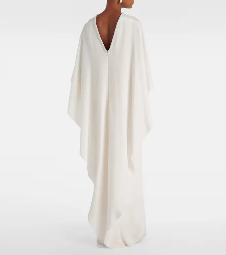 Max Mara Poker cape-detail silk gown | Thumbnail 3 Max Mara Poker cape-detail silk gown | Thumbnail 3