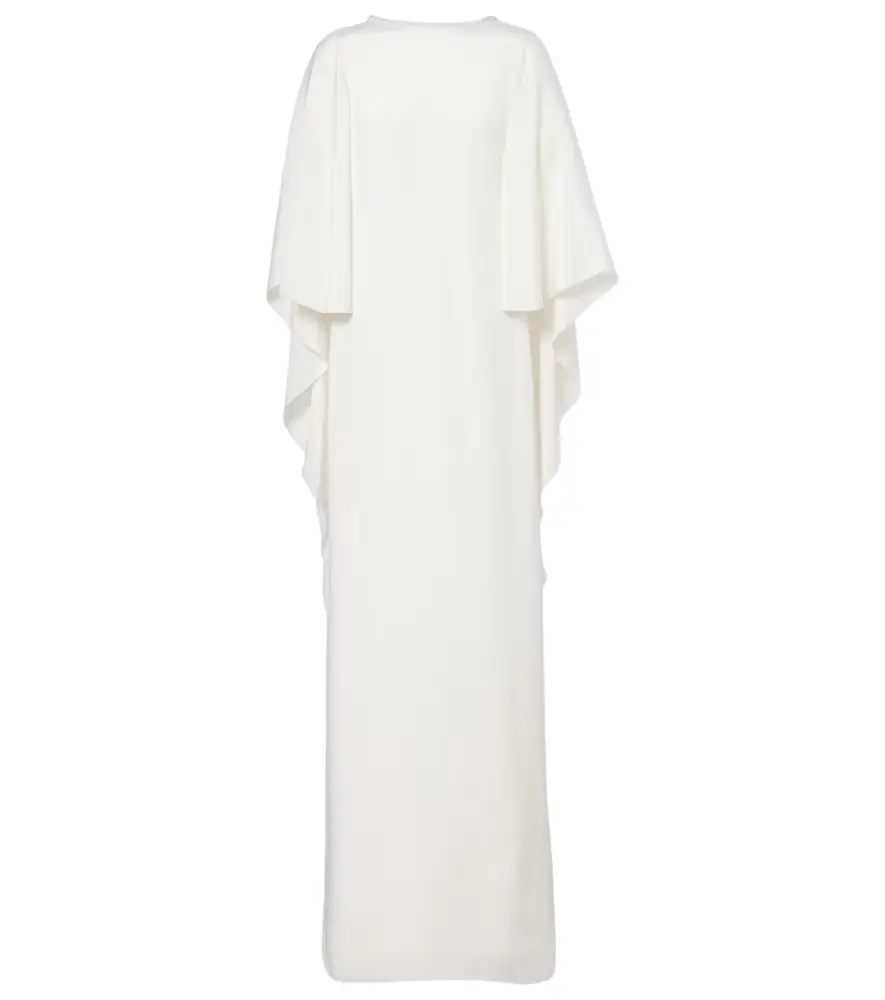Max Mara Poker cape-detail silk gown