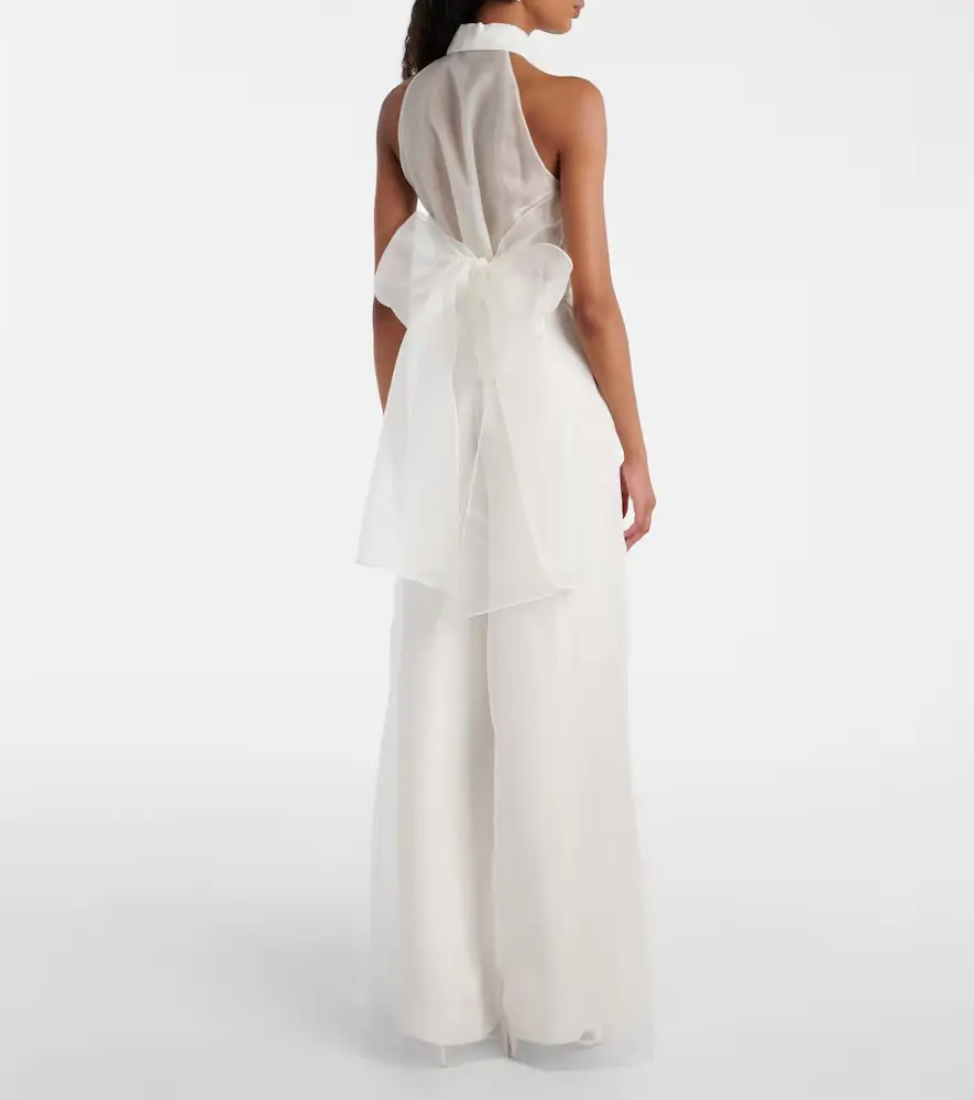 Max Mara Bridal Tunca semi-sheer silk jumpsuit | Thumbnail 3 Max Mara Bridal Tunca semi-sheer silk jumpsuit | Thumbnail 3