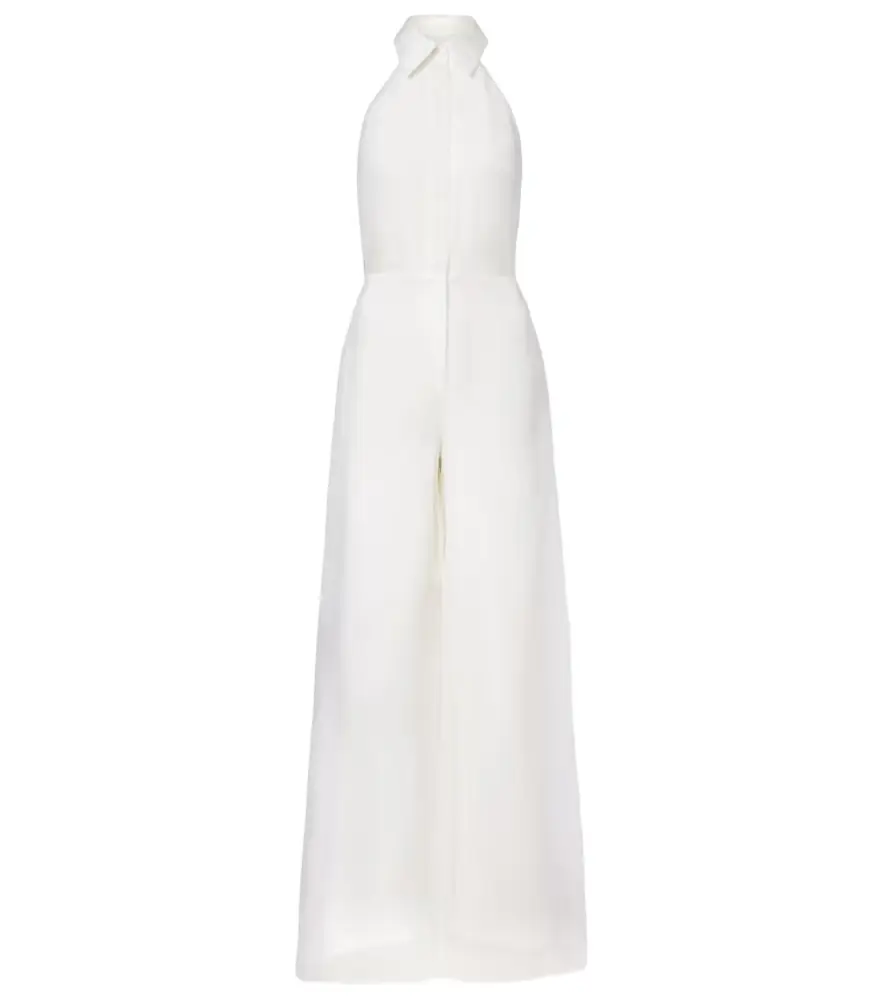 Max Mara Bridal Tunca semi-sheer silk jumpsuit