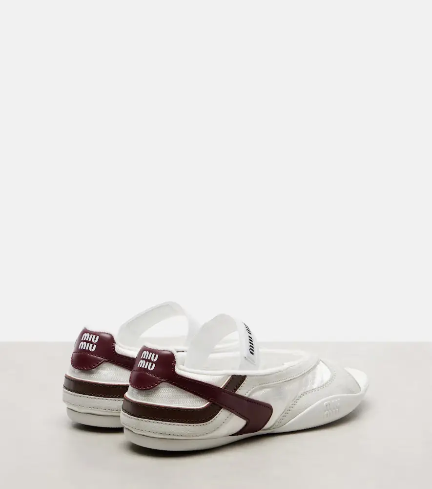 Miu Miu Gymnasium leather-trimmed thong sandals | Thumbnail 3