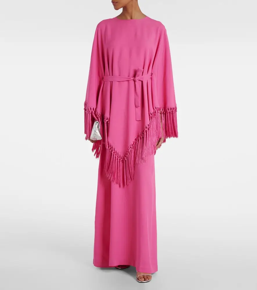 Taller Marmo Fringed crêpe cady kaftan | Thumbnail 4