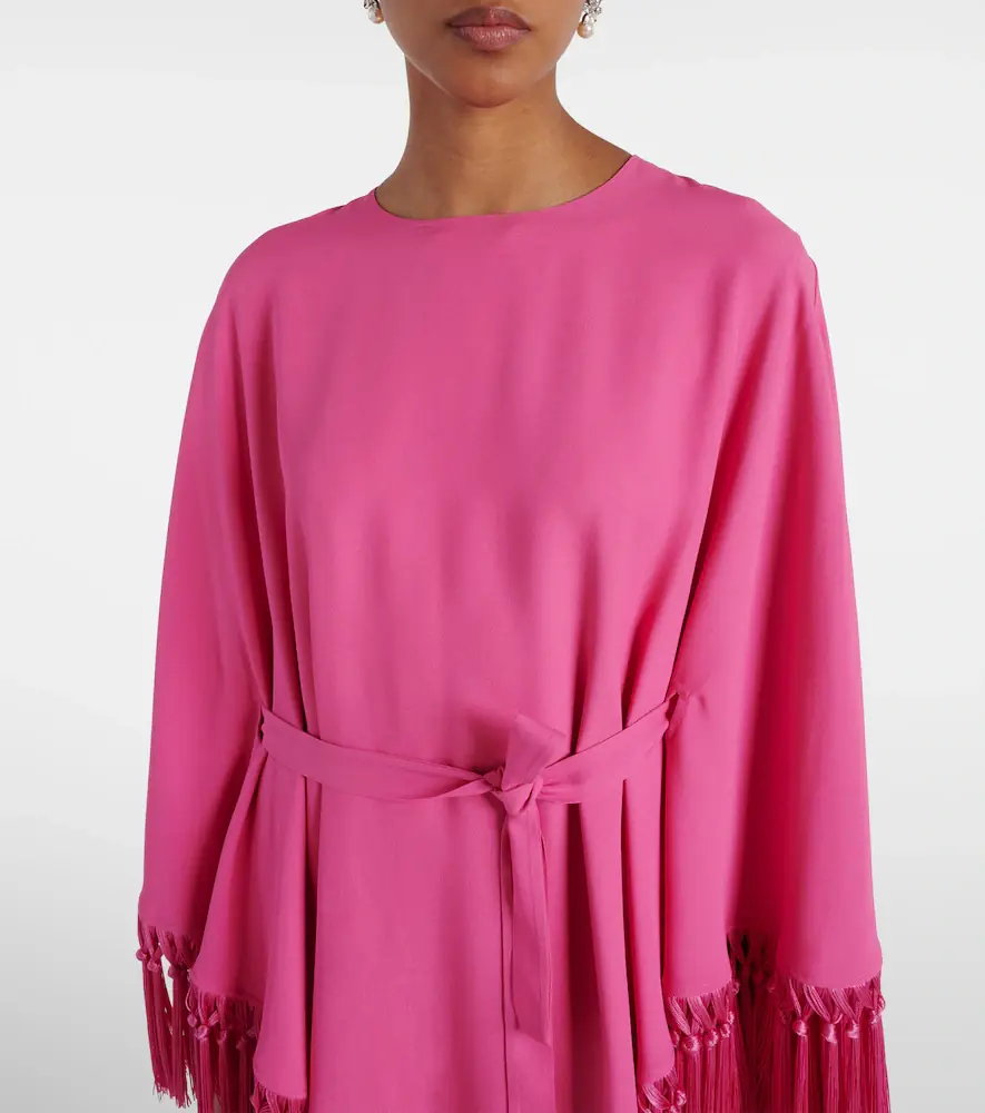Taller Marmo Fringed crêpe cady kaftan | Thumbnail 5
