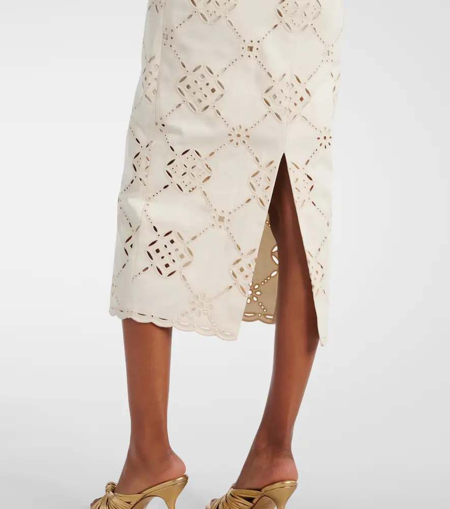 Veronica Beard Nettia embroidered cotton midi dress | Thumbnail 3 Veronica Beard Nettia embroidered cotton midi dress | Thumbnail 3