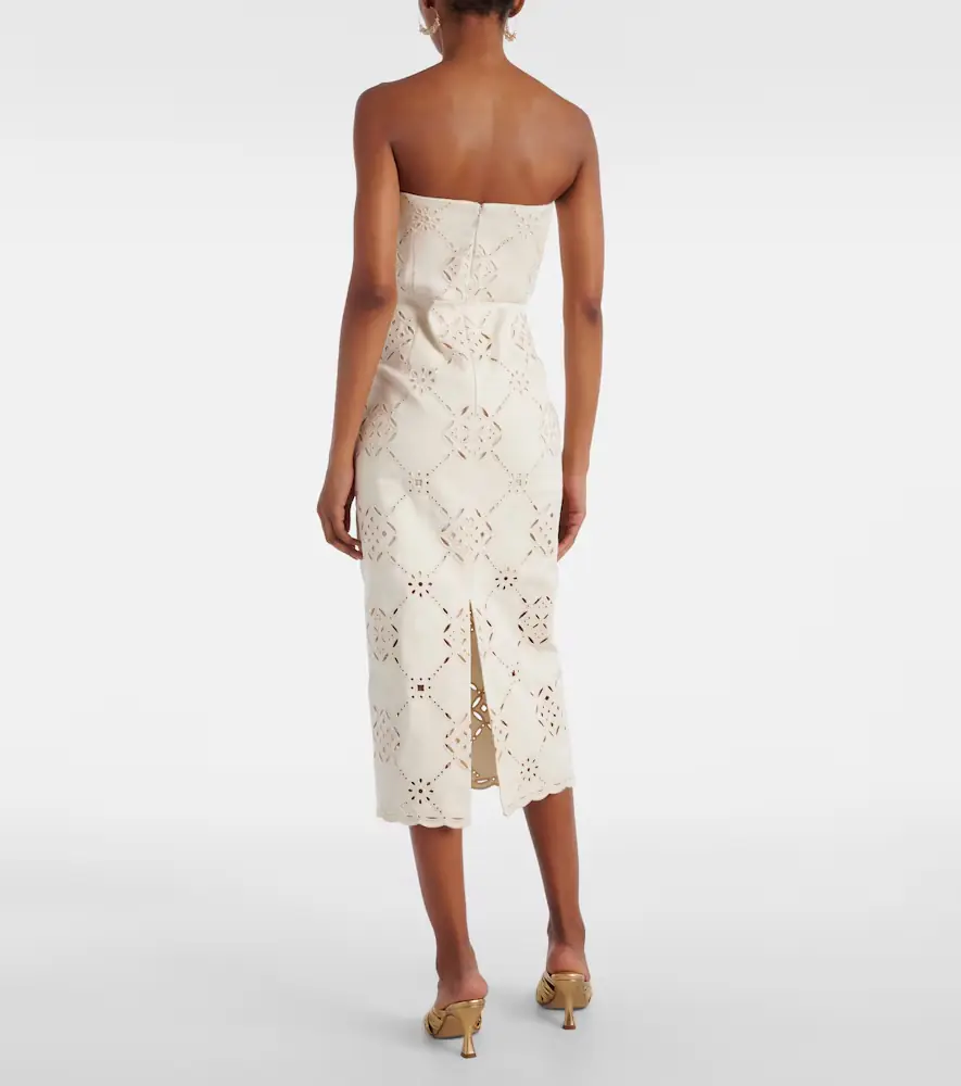 Veronica Beard Nettia embroidered cotton midi dress | Thumbnail 4 Veronica Beard Nettia embroidered cotton midi dress | Thumbnail 4