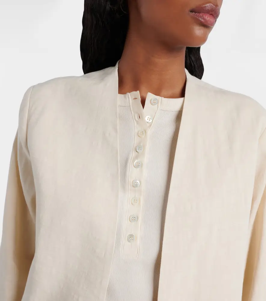 LESET Belle linen-blend jacket | Thumbnail 2 LESET Belle linen-blend jacket | Thumbnail 2