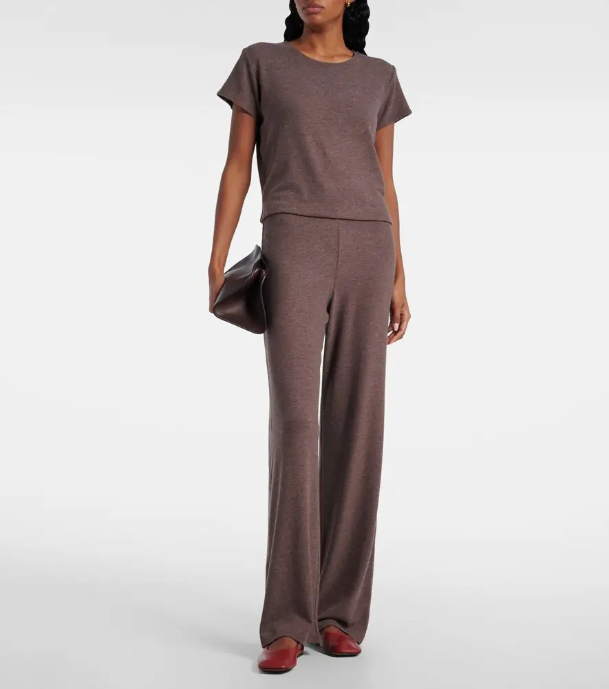 LESET Lauren mid-rise jersey wide-leg pants | Thumbnail 3 LESET Lauren mid-rise jersey wide-leg pants | Thumbnail 3