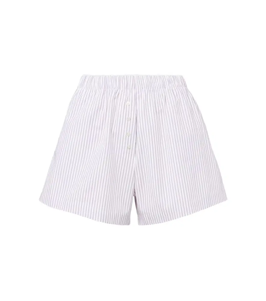LESET Yoshi striped cotton-blend twill boxers