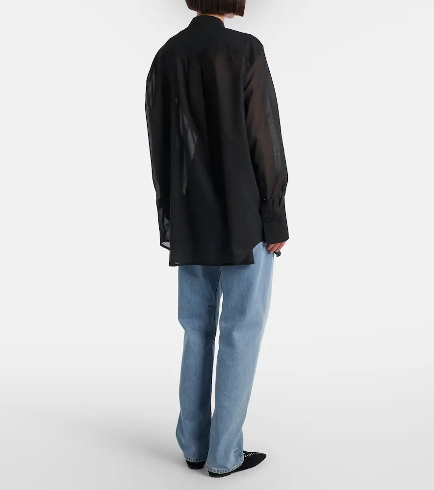 TOTEME Oversized cotton shirt | Thumbnail 4