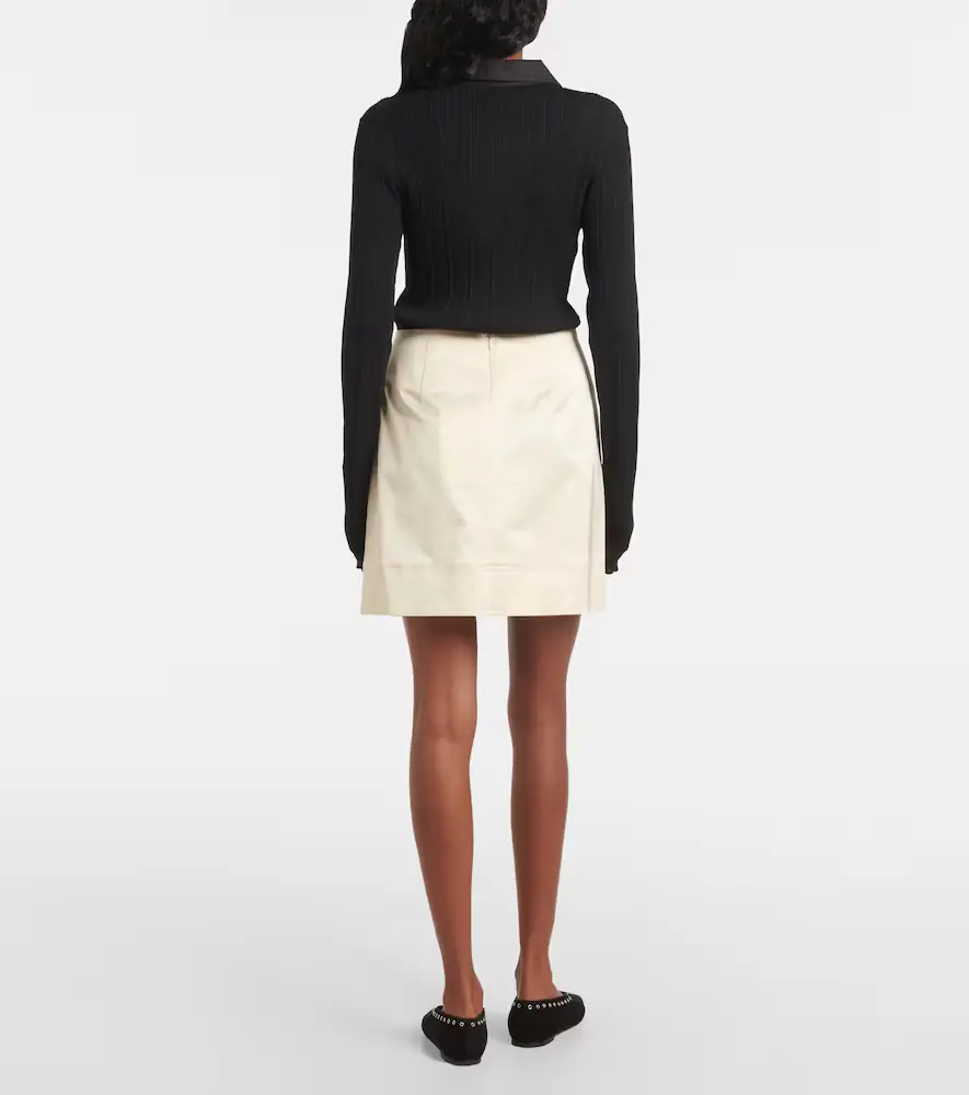 TOTEME Cotton-blend crêpe miniskirt | Thumbnail 2