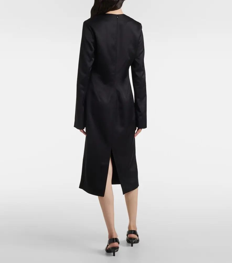 TOTEME Satin midi dress | Thumbnail 2 TOTEME Satin midi dress | Thumbnail 2