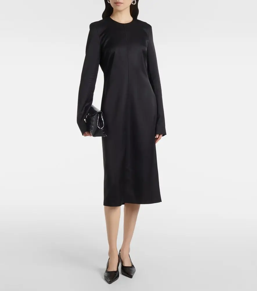 TOTEME Satin midi dress | Thumbnail 4 TOTEME Satin midi dress | Thumbnail 4