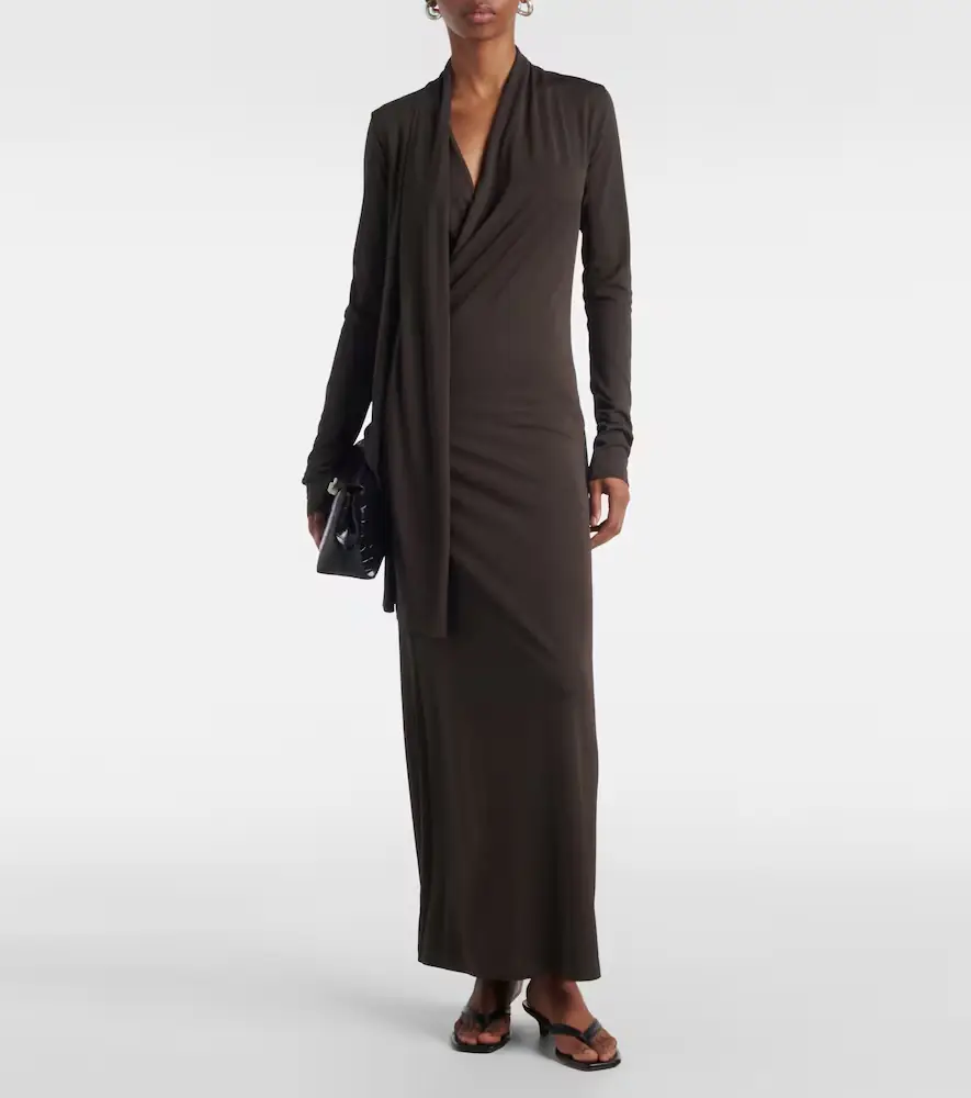 TOTEME Scarf-detail jersey maxi dress | Thumbnail 4