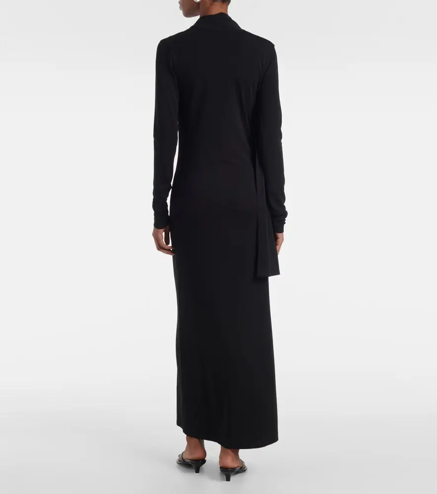TOTEME Scarf-detail jersey maxi dress | Thumbnail 2 TOTEME Scarf-detail jersey maxi dress | Thumbnail 2