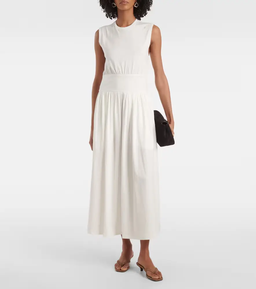 TOTEME Cotton jersey midi dress | Thumbnail 3