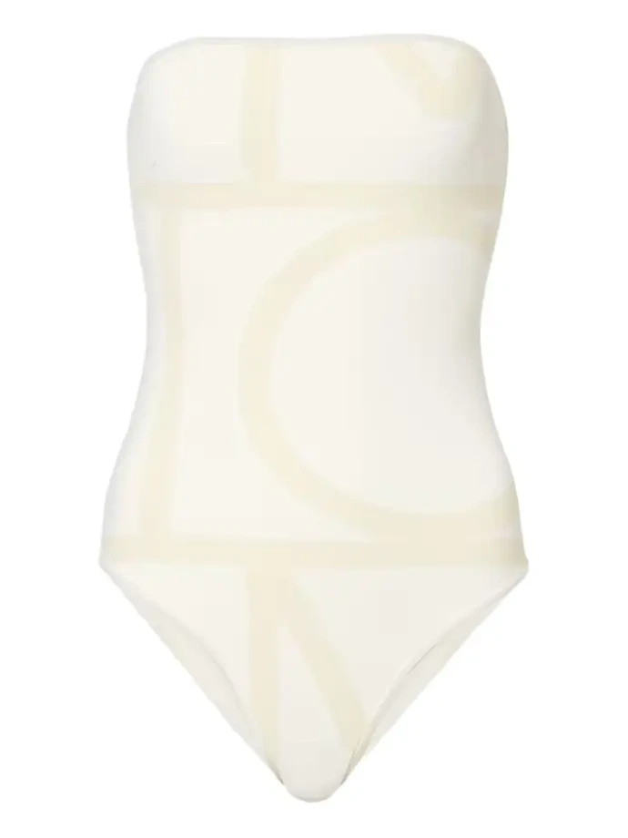 Monogram strapless jersey swimsuit Monogram strapless jersey swimsuit