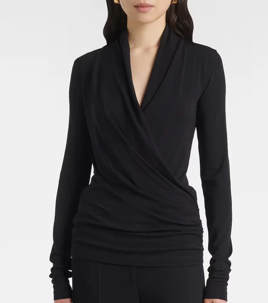 TOTEME Draped jersey top | Thumbnail 2 TOTEME Draped jersey top | Thumbnail 2