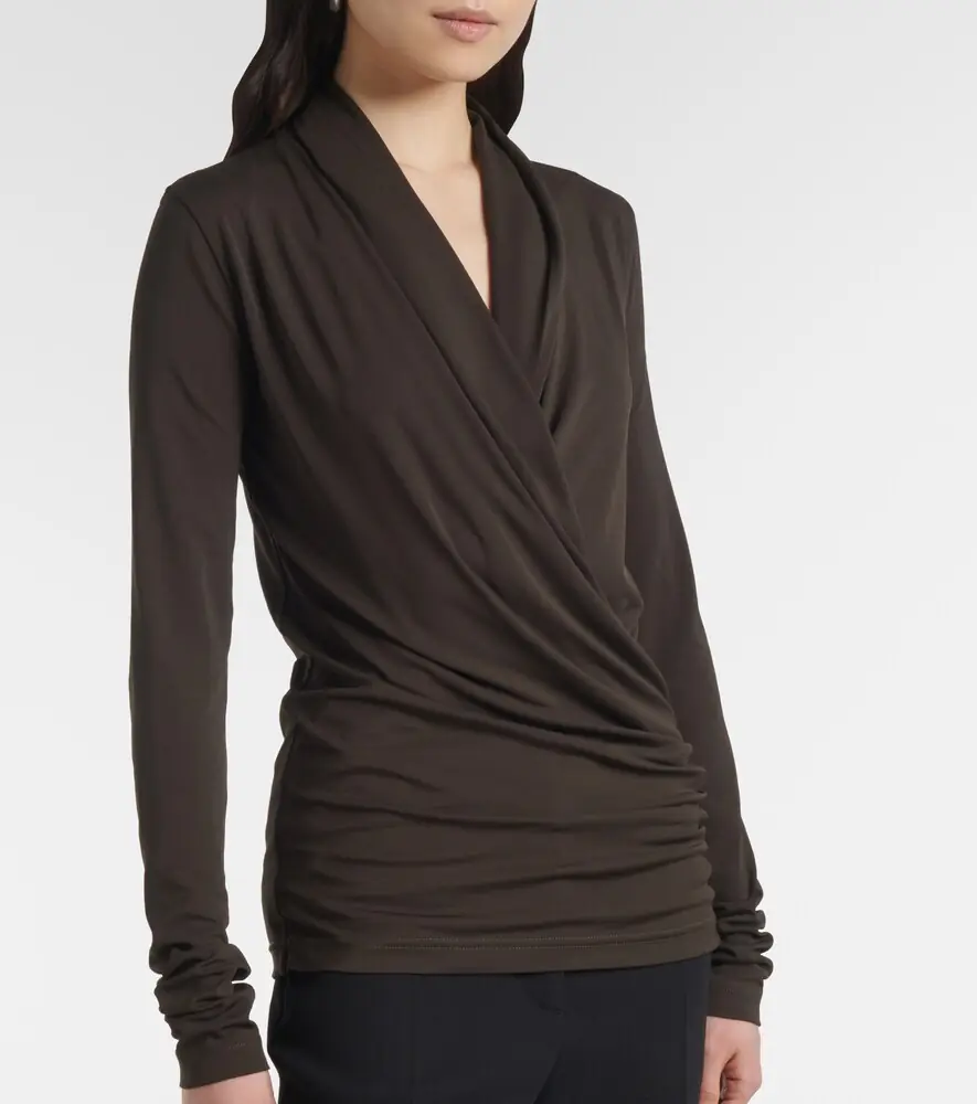 TOTEME Draped jersey top | Thumbnail 5 TOTEME Draped jersey top | Thumbnail 5