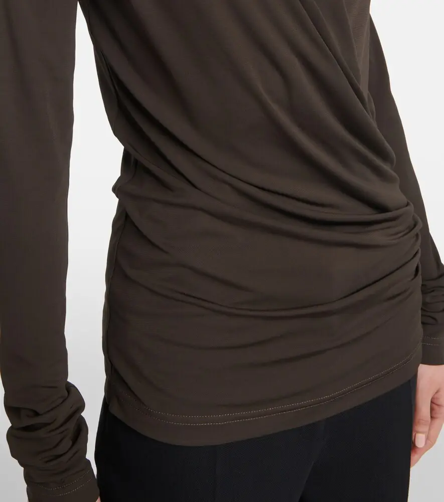 TOTEME Draped jersey top | Thumbnail 6 TOTEME Draped jersey top | Thumbnail 6