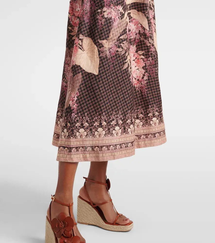 Zimmermann Illuminate floral linen midi dress | Thumbnail 2