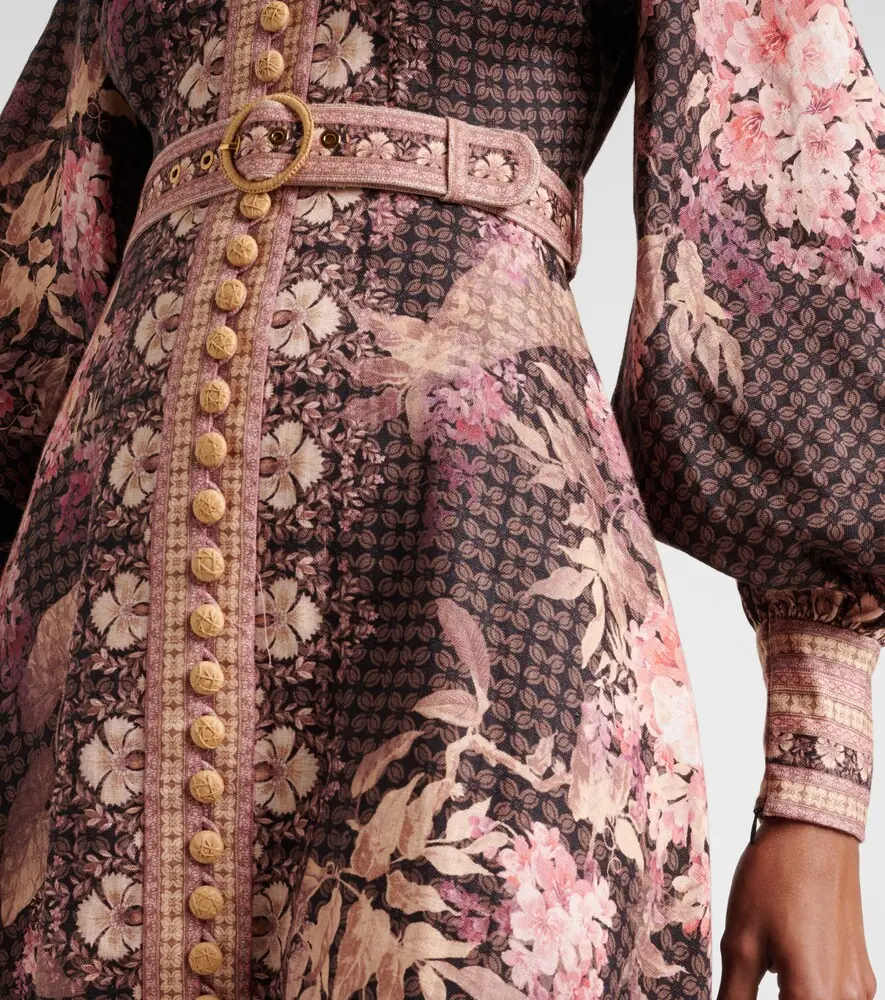 Zimmermann Illuminate floral linen midi dress | Thumbnail 3