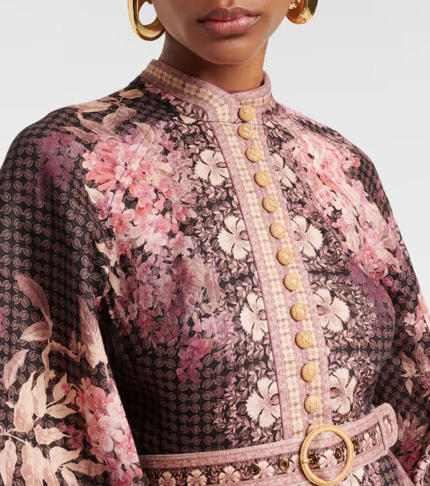 Zimmermann Illuminate floral linen midi dress | Thumbnail 5