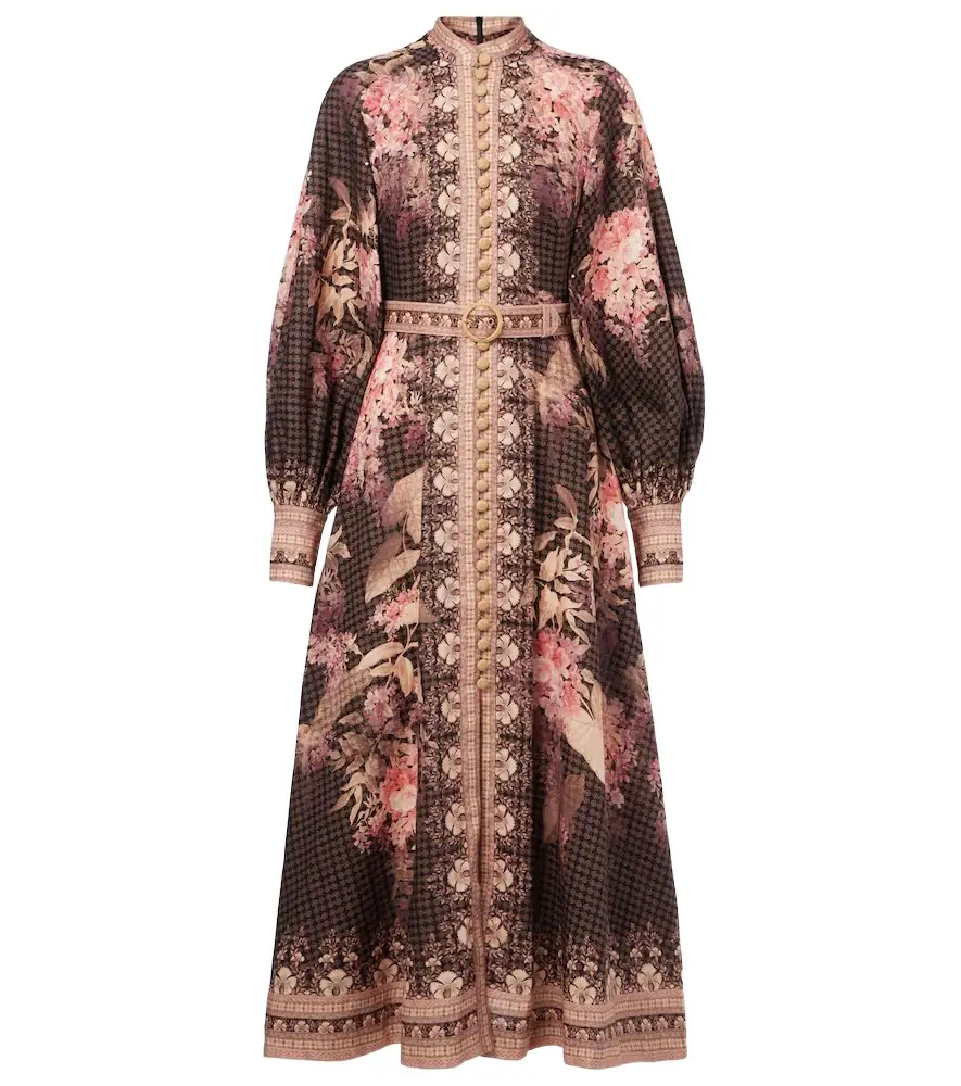 Zimmermann Illuminate floral linen midi dress | Image 1 Zimmermann Illuminate floral linen midi dress | Image 1