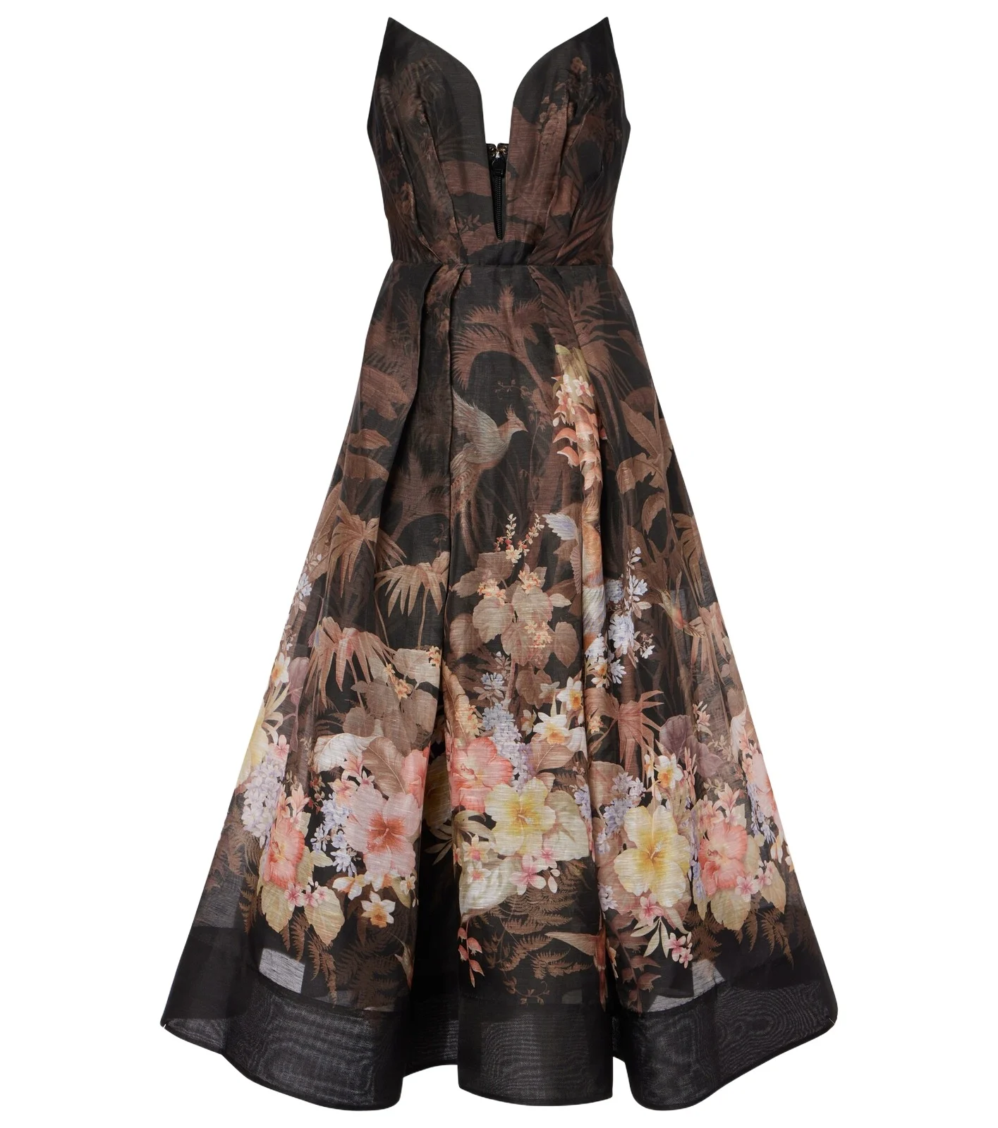 Illuminate Draped linen and cotton midi dress Illuminate Draped linen and cotton midi dress