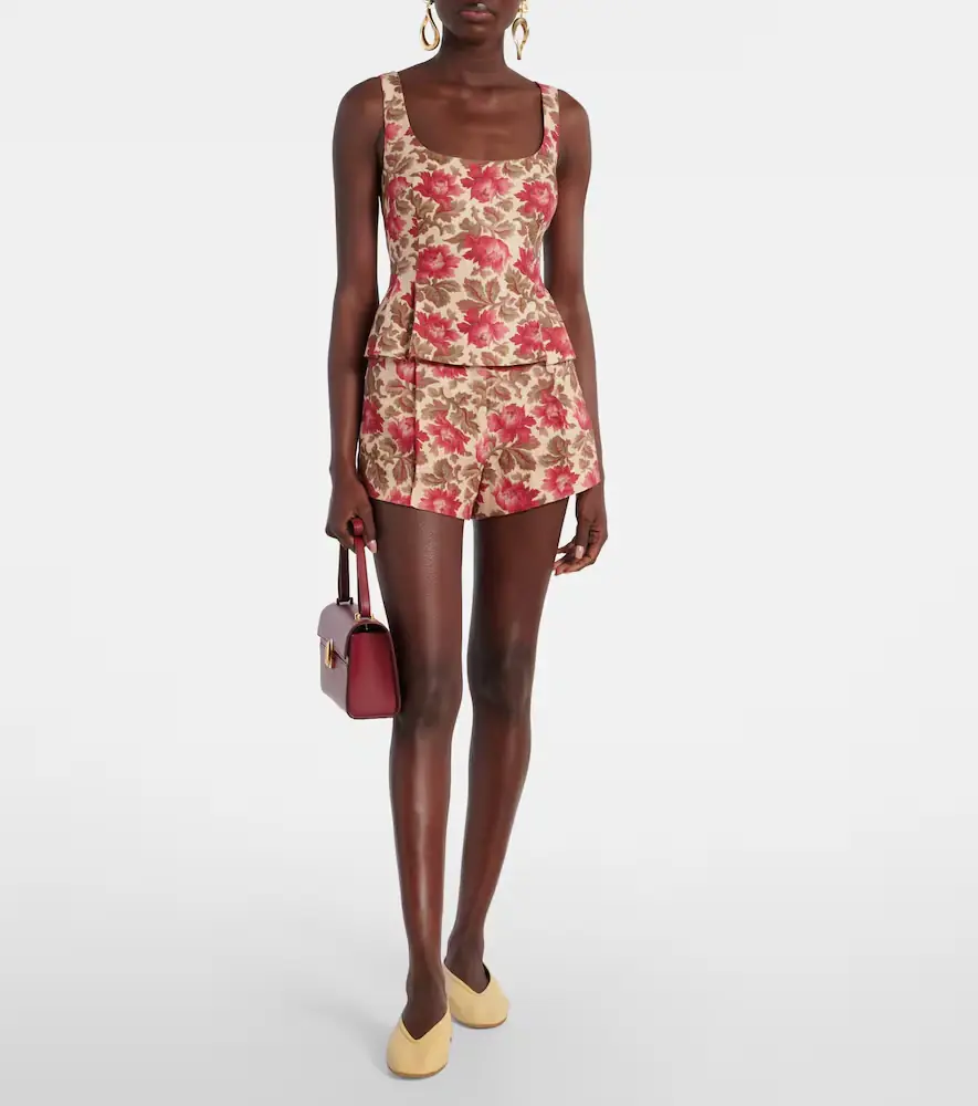Posse Rosalie floral linen shorts | Thumbnail 4