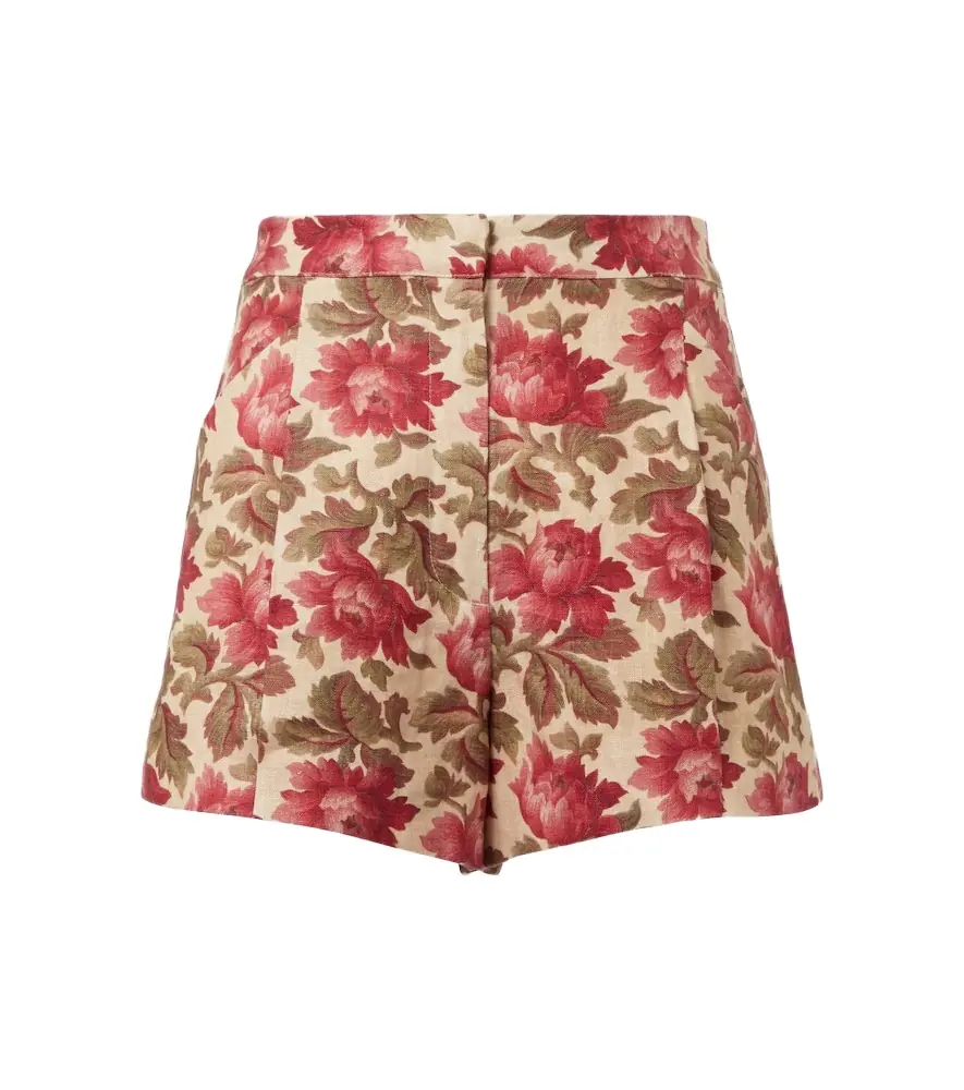 Posse Rosalie floral linen shorts