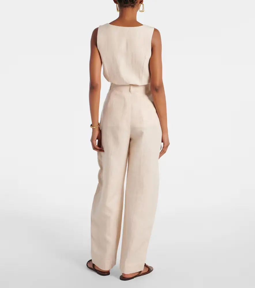 Posse Lucille pinstripe linen barrel-leg pants | Thumbnail 2 Posse Lucille pinstripe linen barrel-leg pants | Thumbnail 2